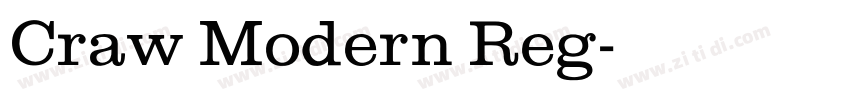 Craw Modern Reg字体转换